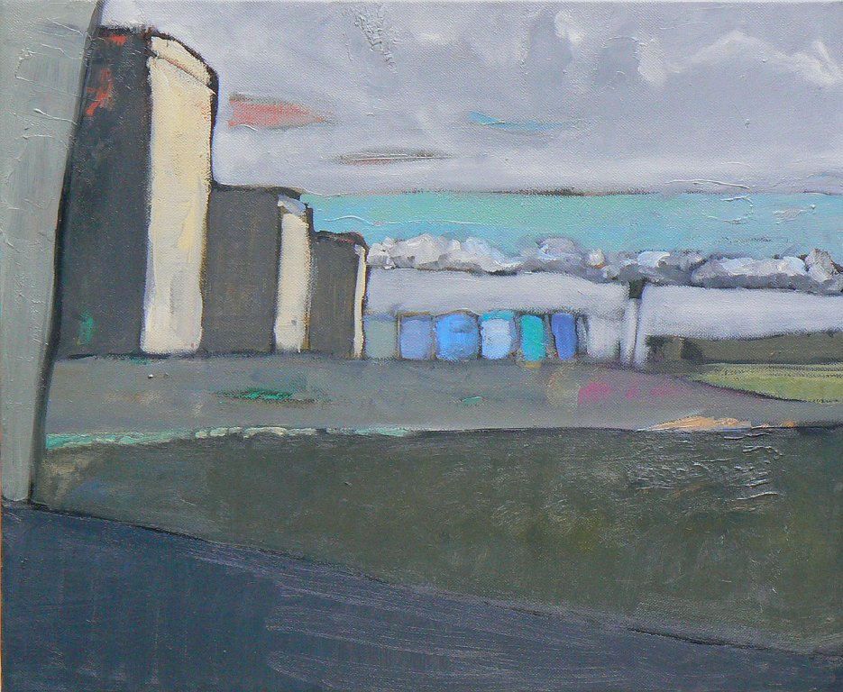 Cabanes plage - 8F - huile sur toile